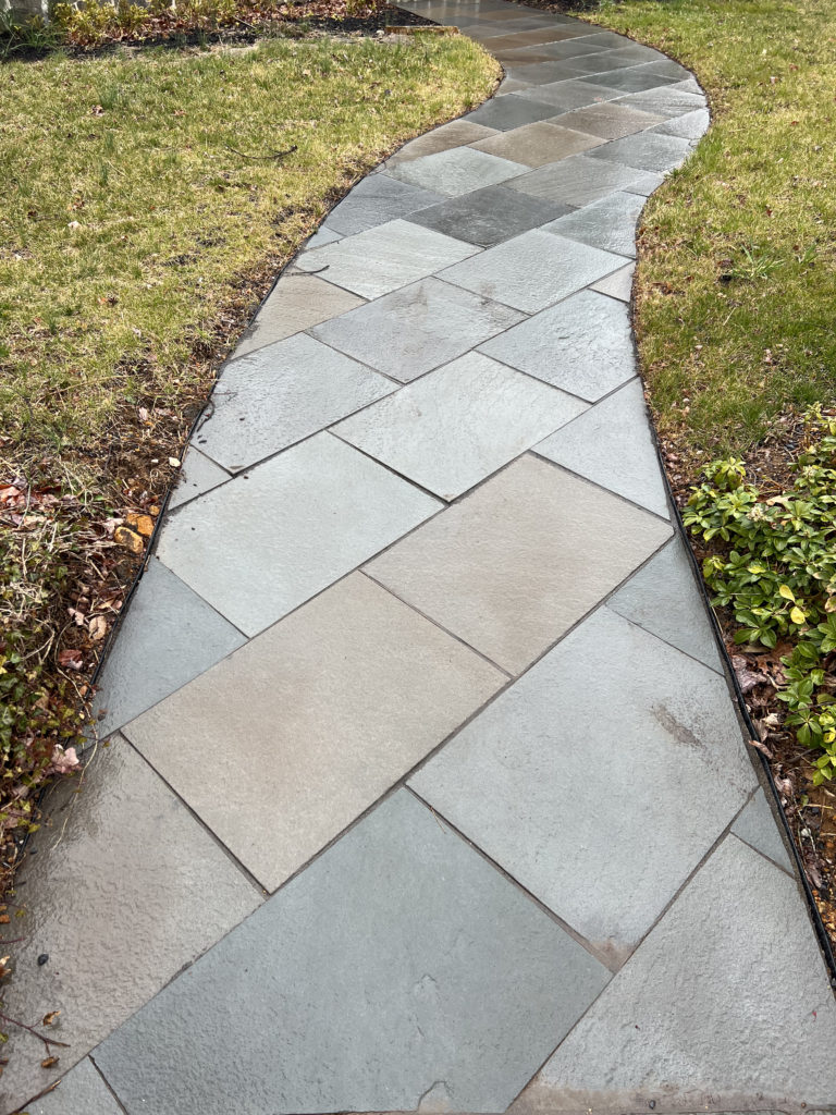 Catonsville Thermal Full Color Running Bond Serpentine Walkway  scaled