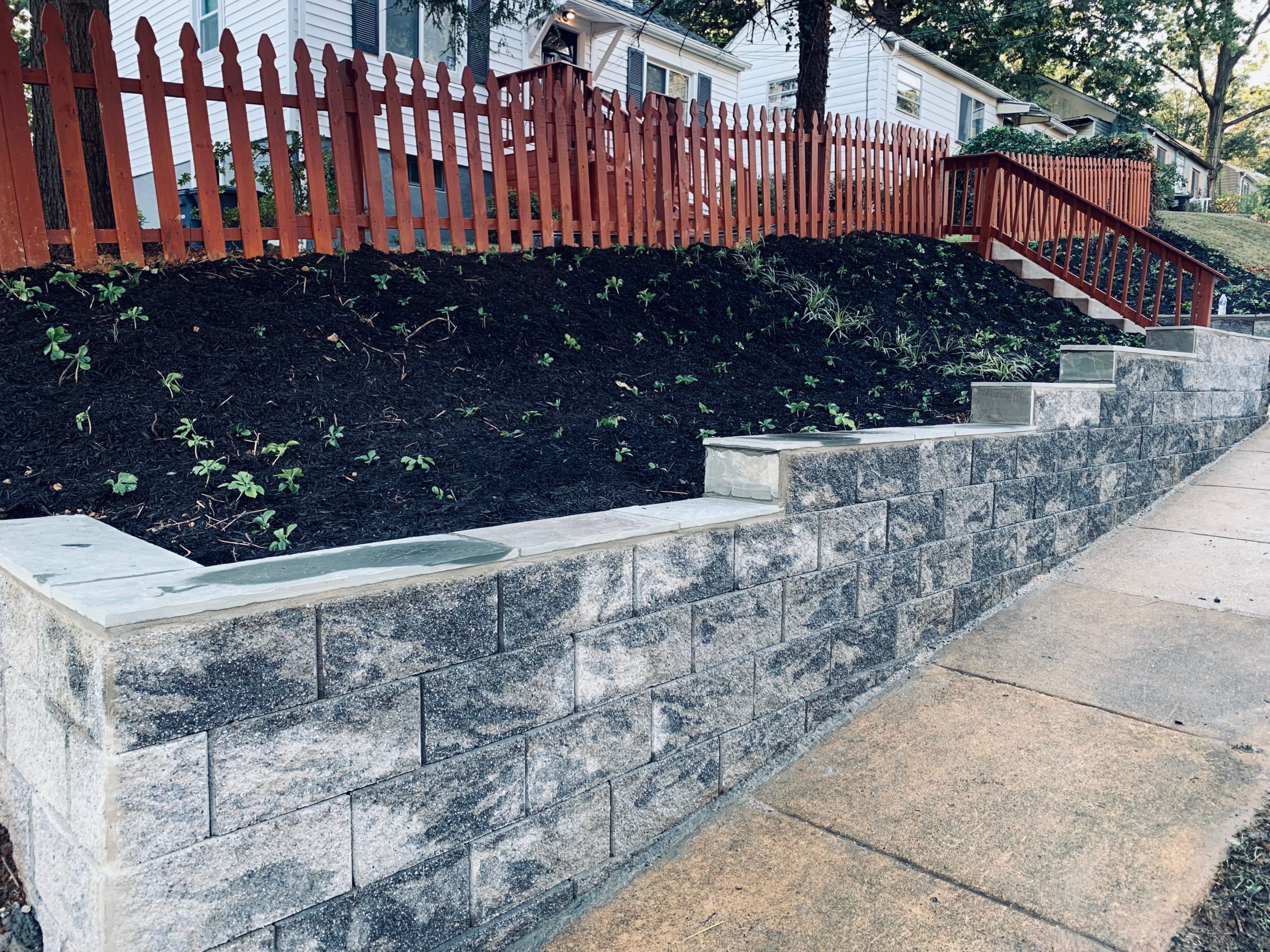 Stone Garden Wall by ProLandscapes in MD