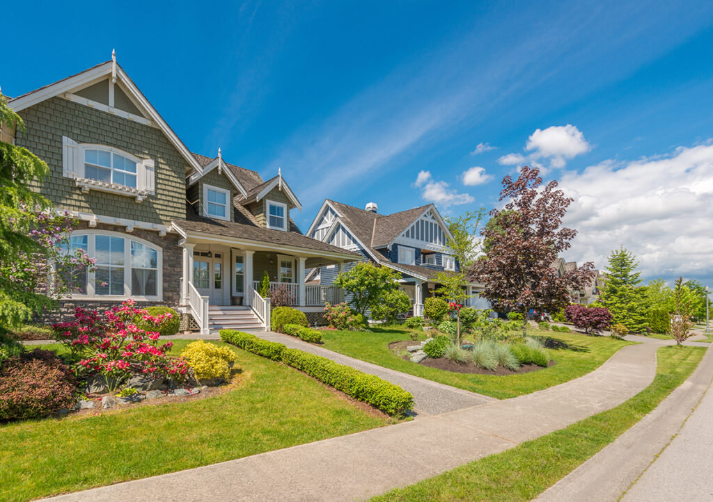 Professional landscaping for Maryland house increases curb appeal and value. 