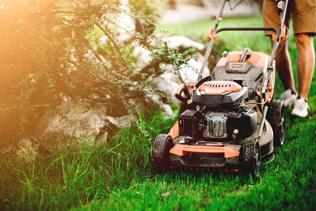 Yard maintenance, mowing the yard in Baltimore, MD