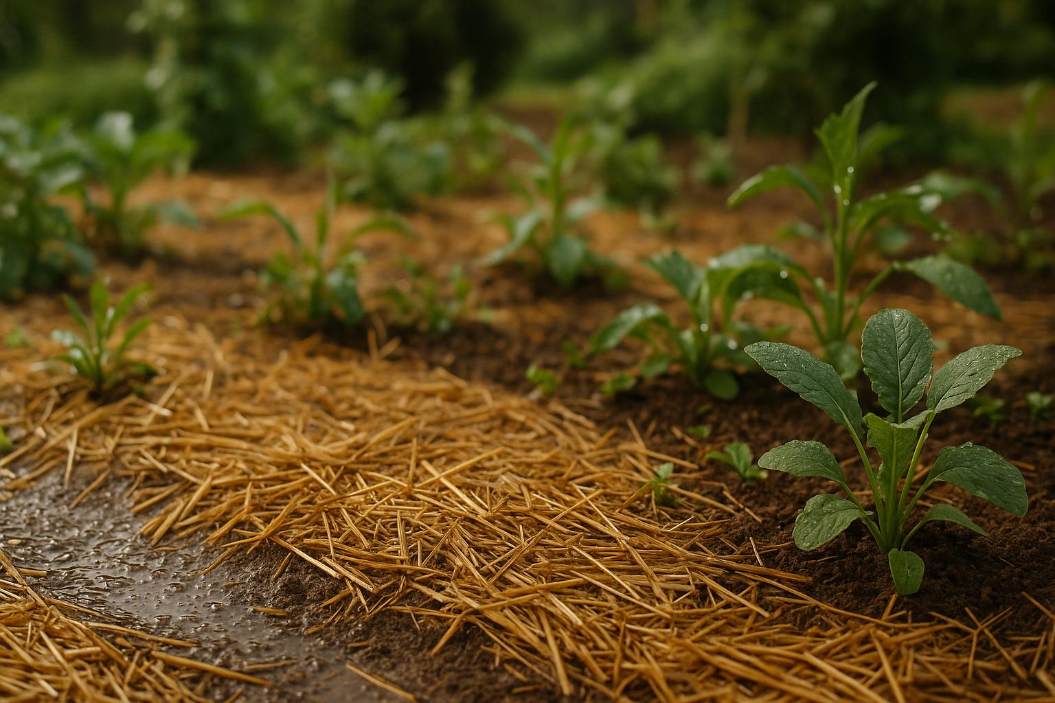 How Straw Mulch Helps with Stormwater