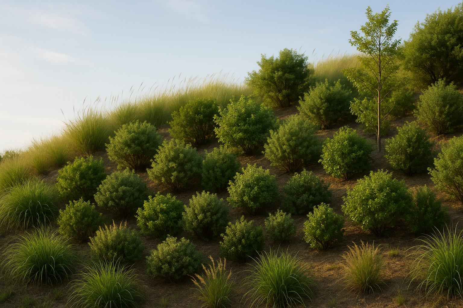 Erosion Control with Multi-Layered Plantings