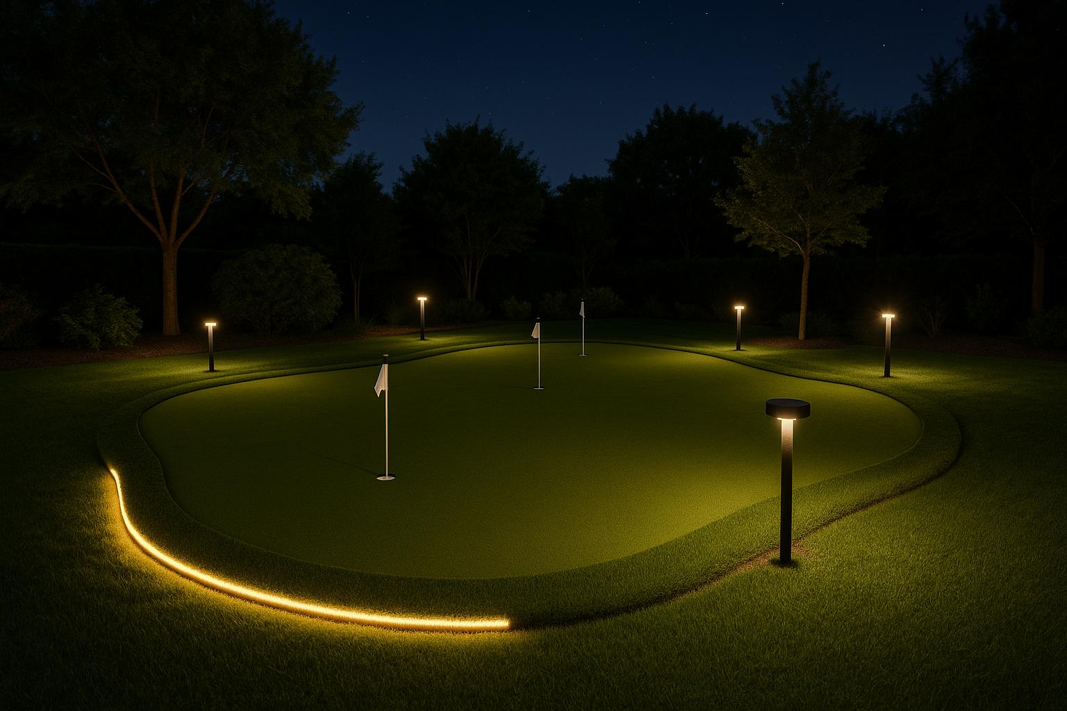 How to Light Backyard Putting Greens at Night