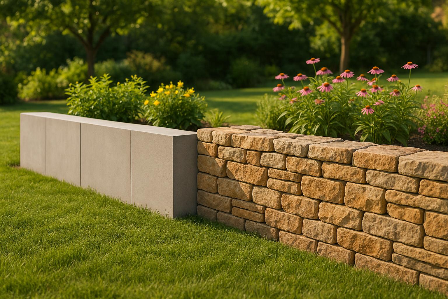 Concrete vs. Natural Stone Retaining Walls