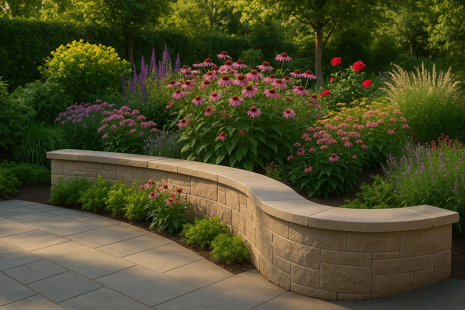 Seat Wall Design Ideas for Gardens