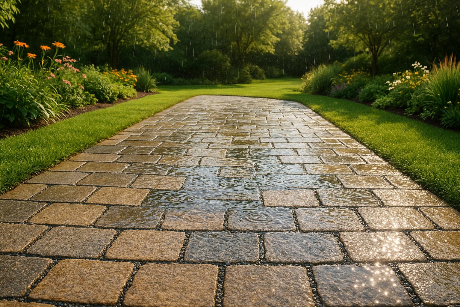 Natural Stone Permeable Pavers for Stormwater Management
