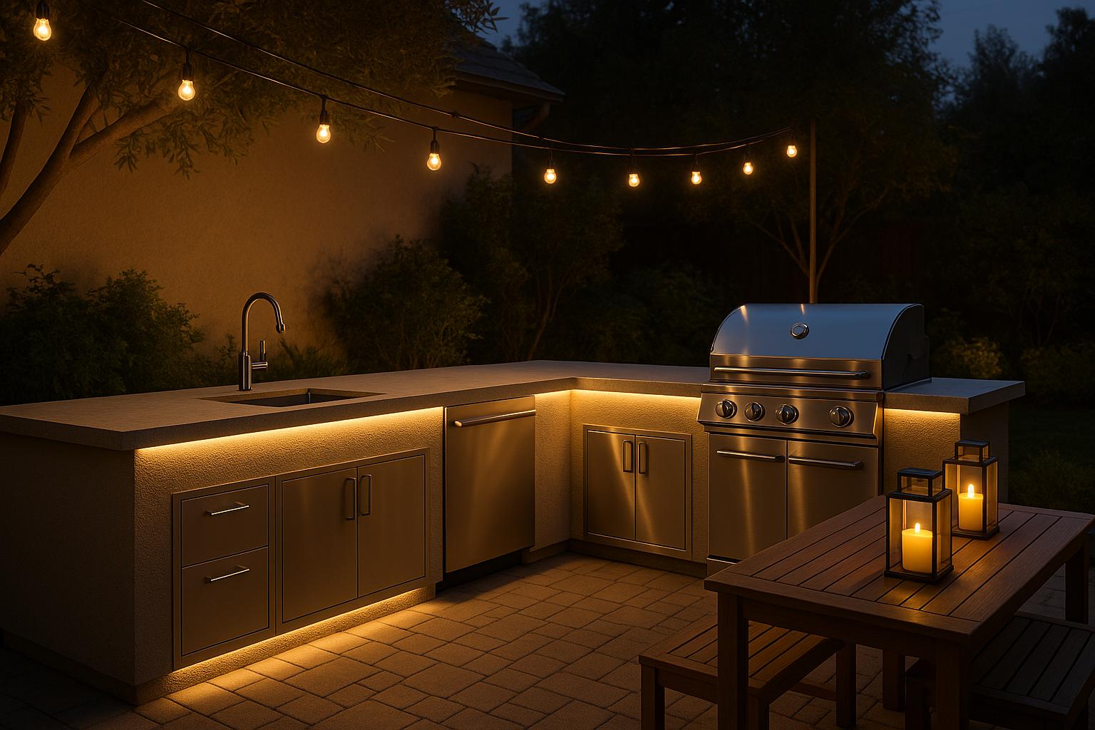 How to Choose Outdoor Kitchen Lighting for Function and Style