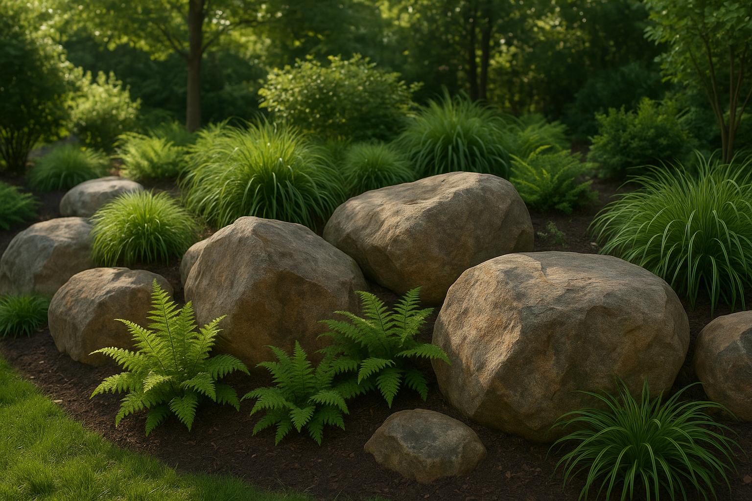 How To Blend Boulders With Plants