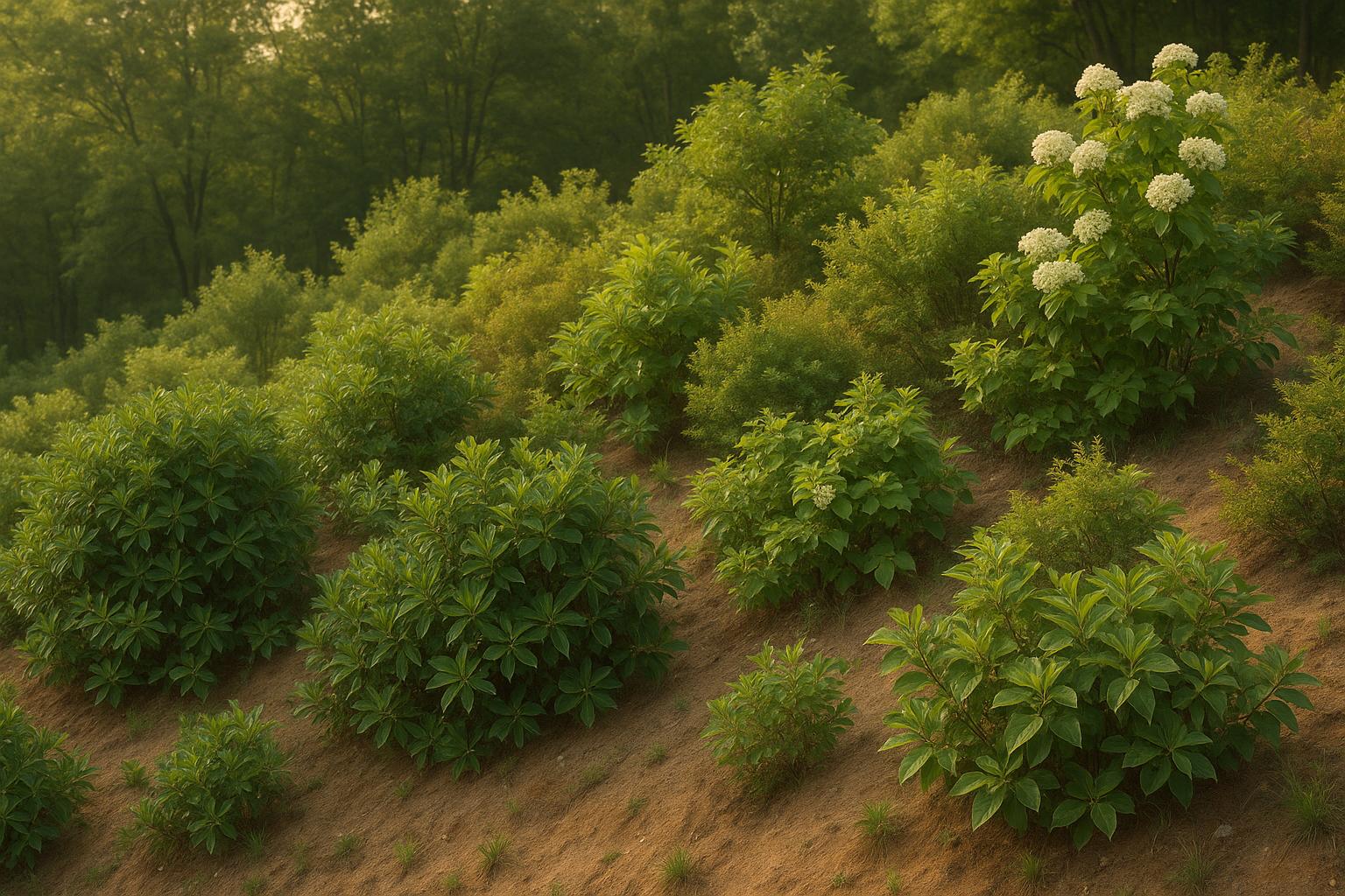Native Shrubs for Erosion Control on Slopes