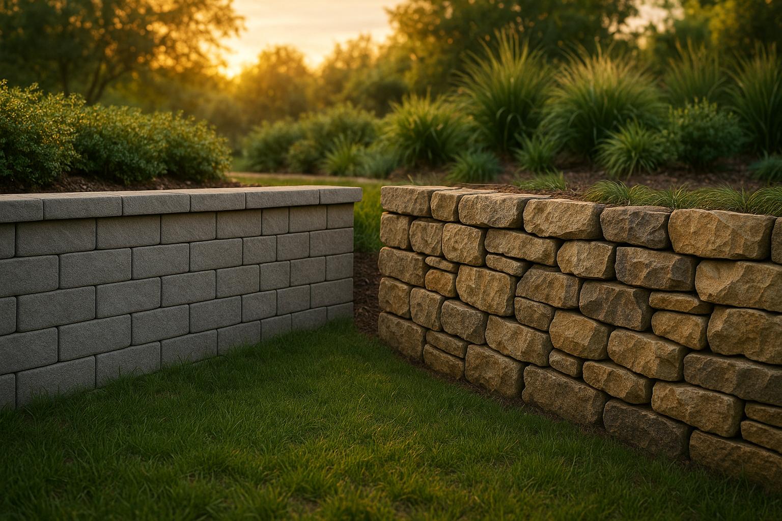Paver vs. Natural Stone Retaining Walls