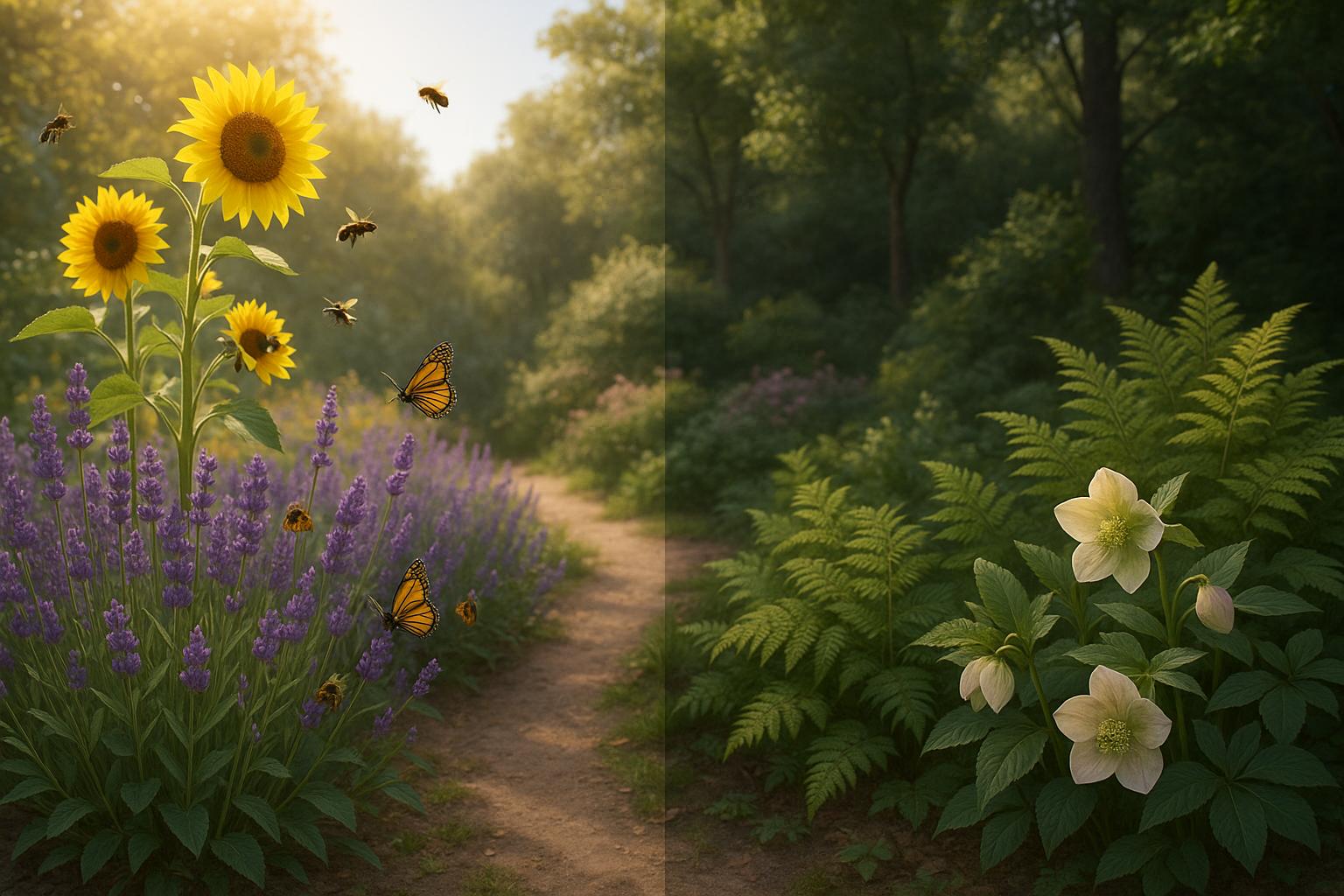 Full Sun vs. Partial Shade for Pollinator Gardens