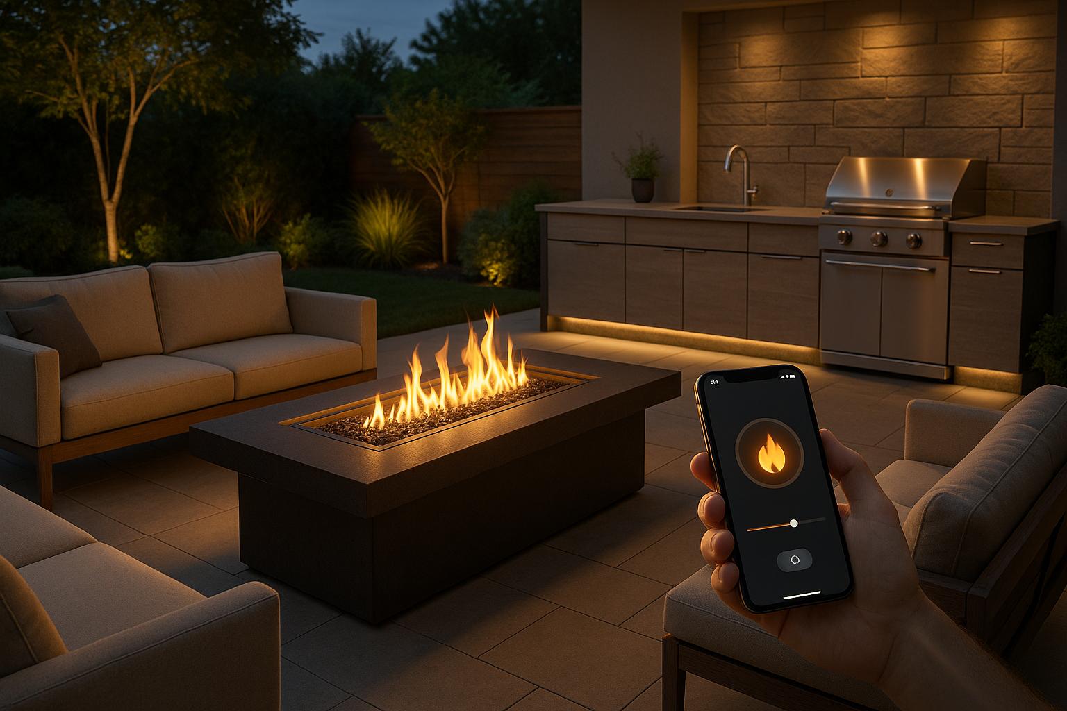 Smart Fire Features for Outdoor Kitchens