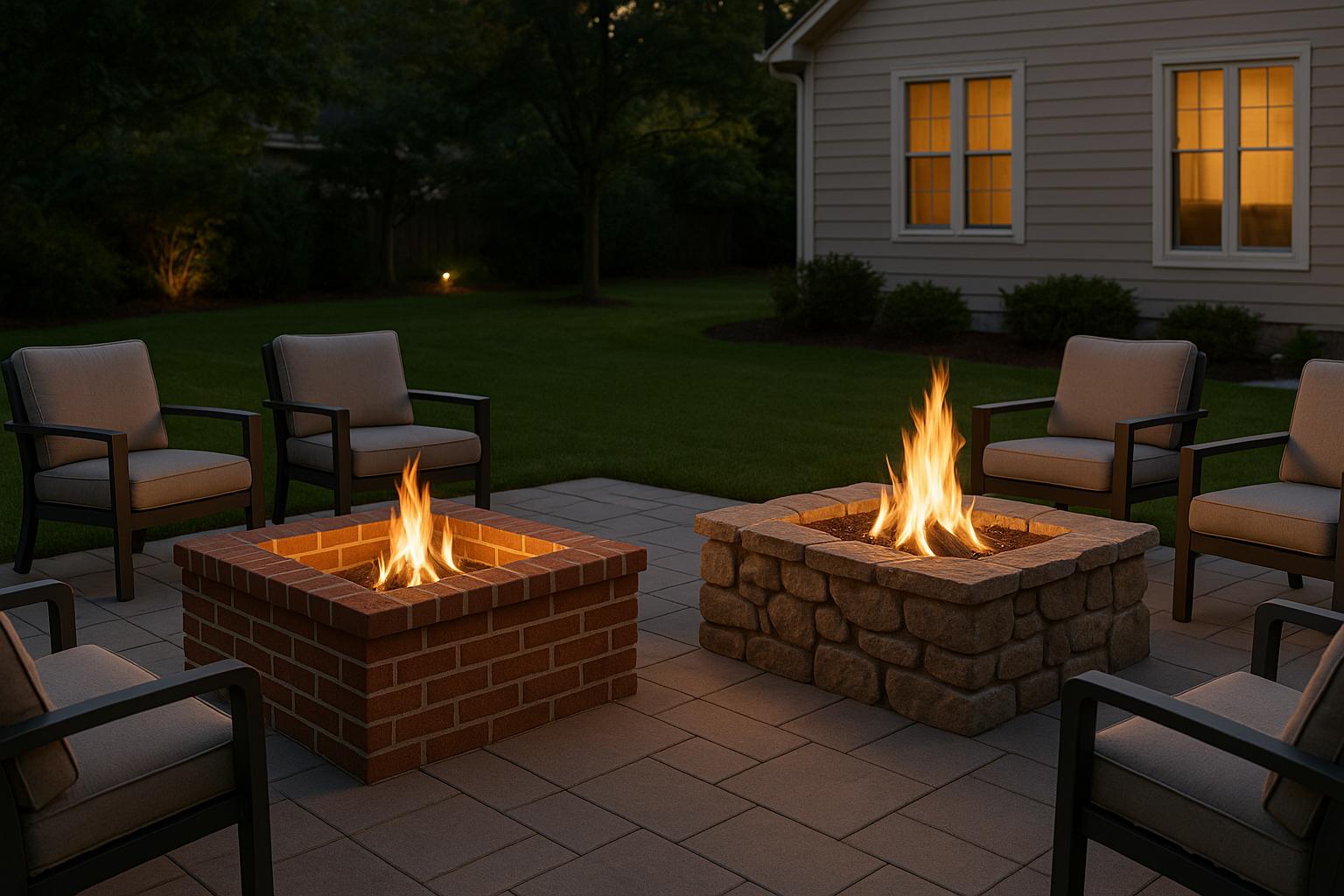 Brick vs. Stone for Fire Features