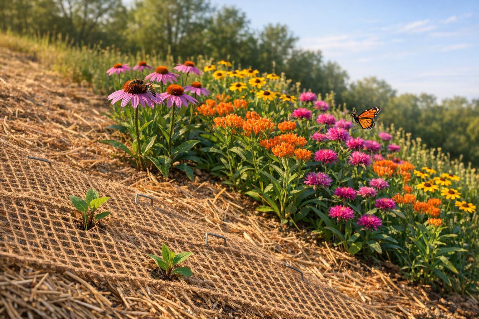 Erosion Control with Pollinator Plants