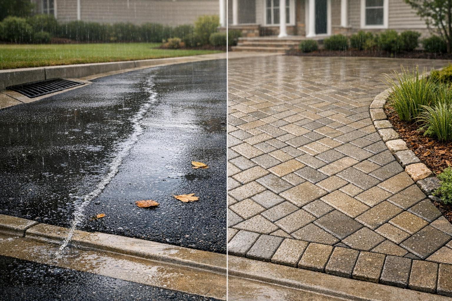 How Permeable Pavers Improve Drainage vs Traditional Paving