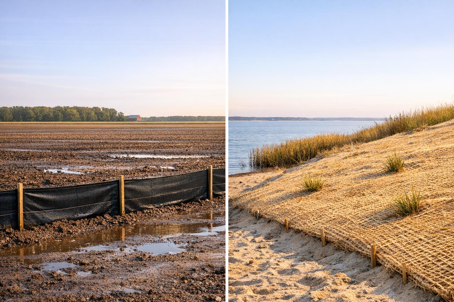 Silt Fences vs. Erosion Blankets: Maryland Soil Comparison