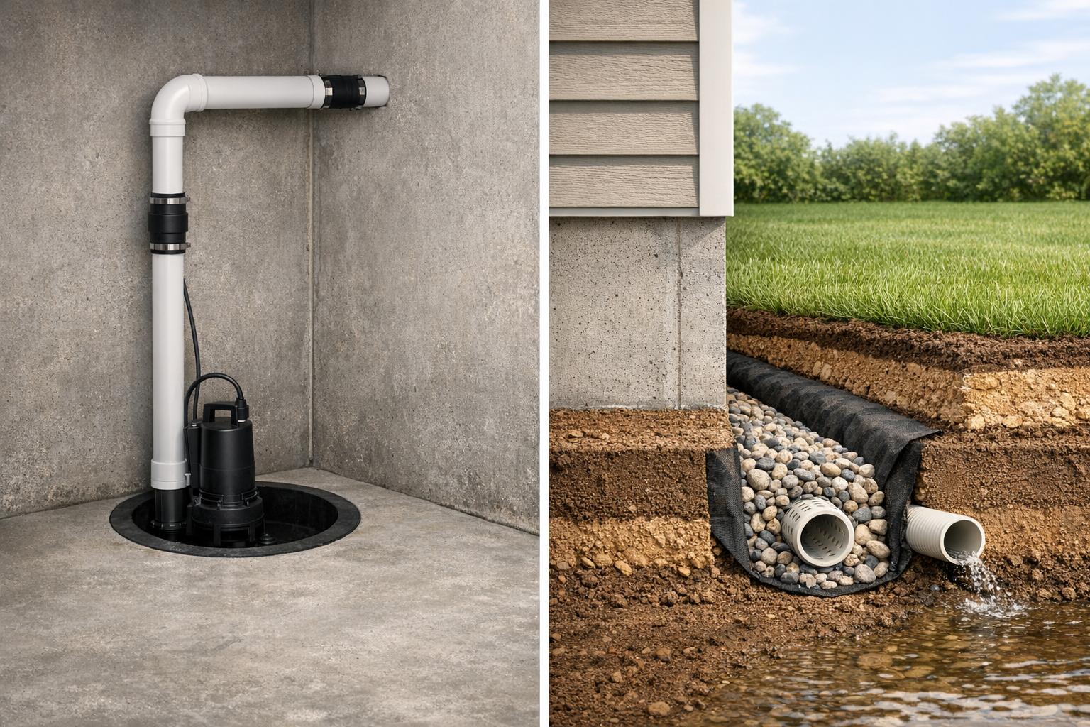 Sump Pump vs. French Drain: Cost Comparison