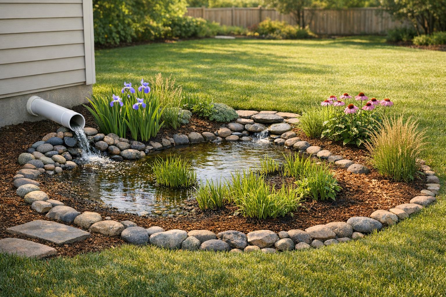 Rain Garden Design for Sump Pump Discharge