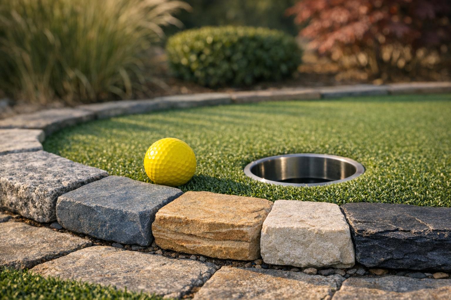 Natural Stone Features for Mini-Golf Courses
