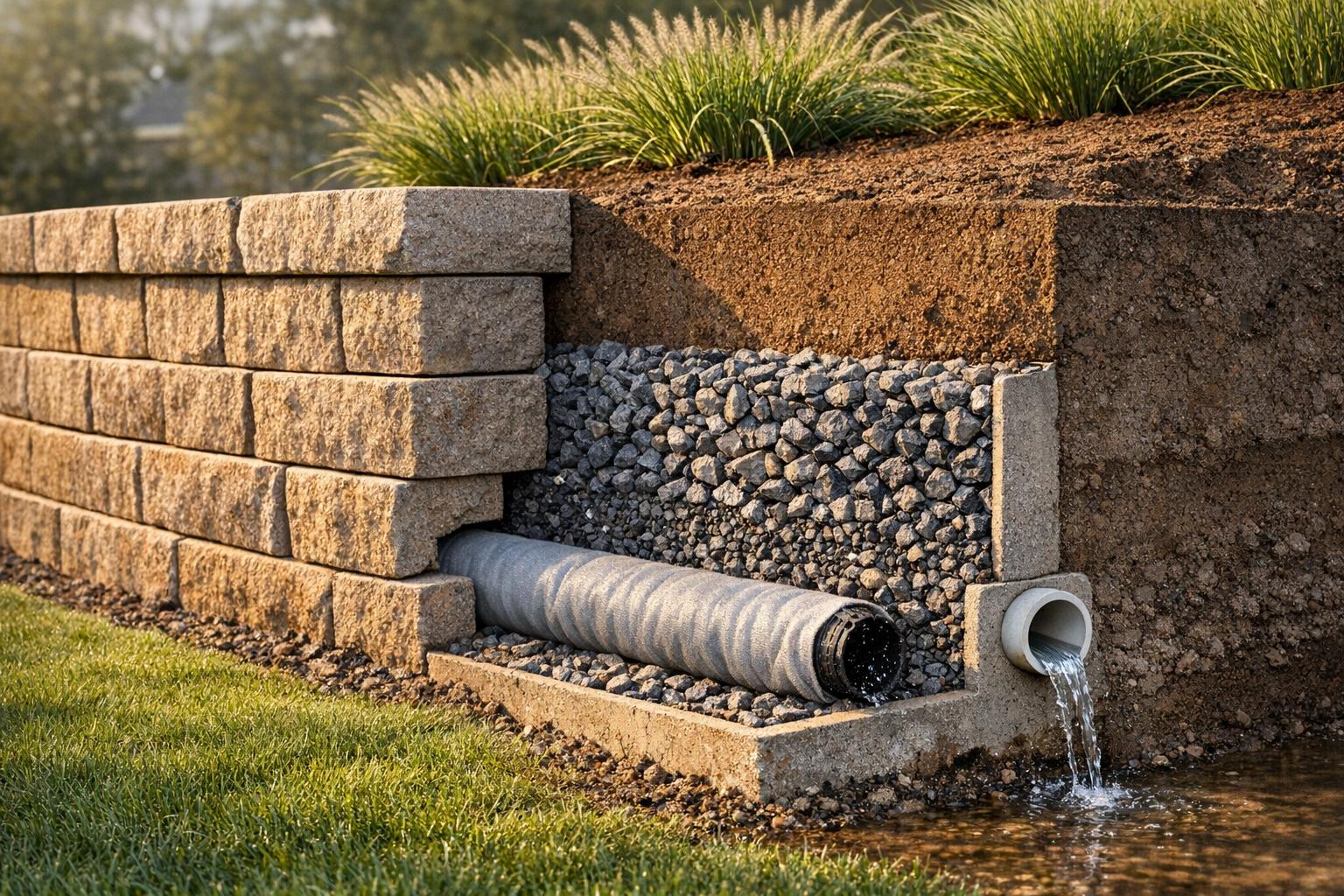 French Drains and Retaining Walls: Better Together?