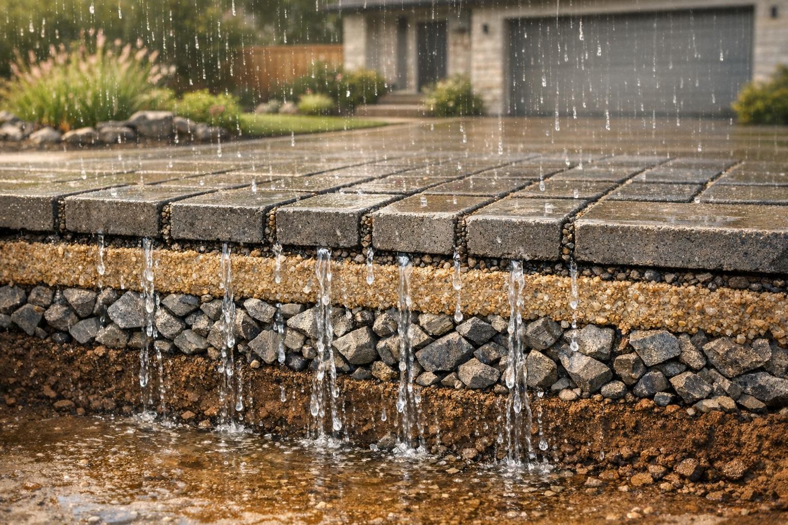 How Permeable Pavers Handle Stormwater Runoff