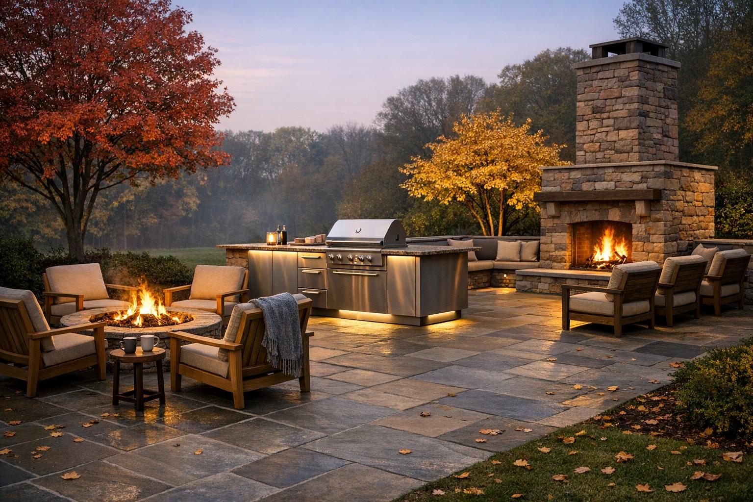 Fire Pits vs. Fireplaces for Outdoor Kitchens