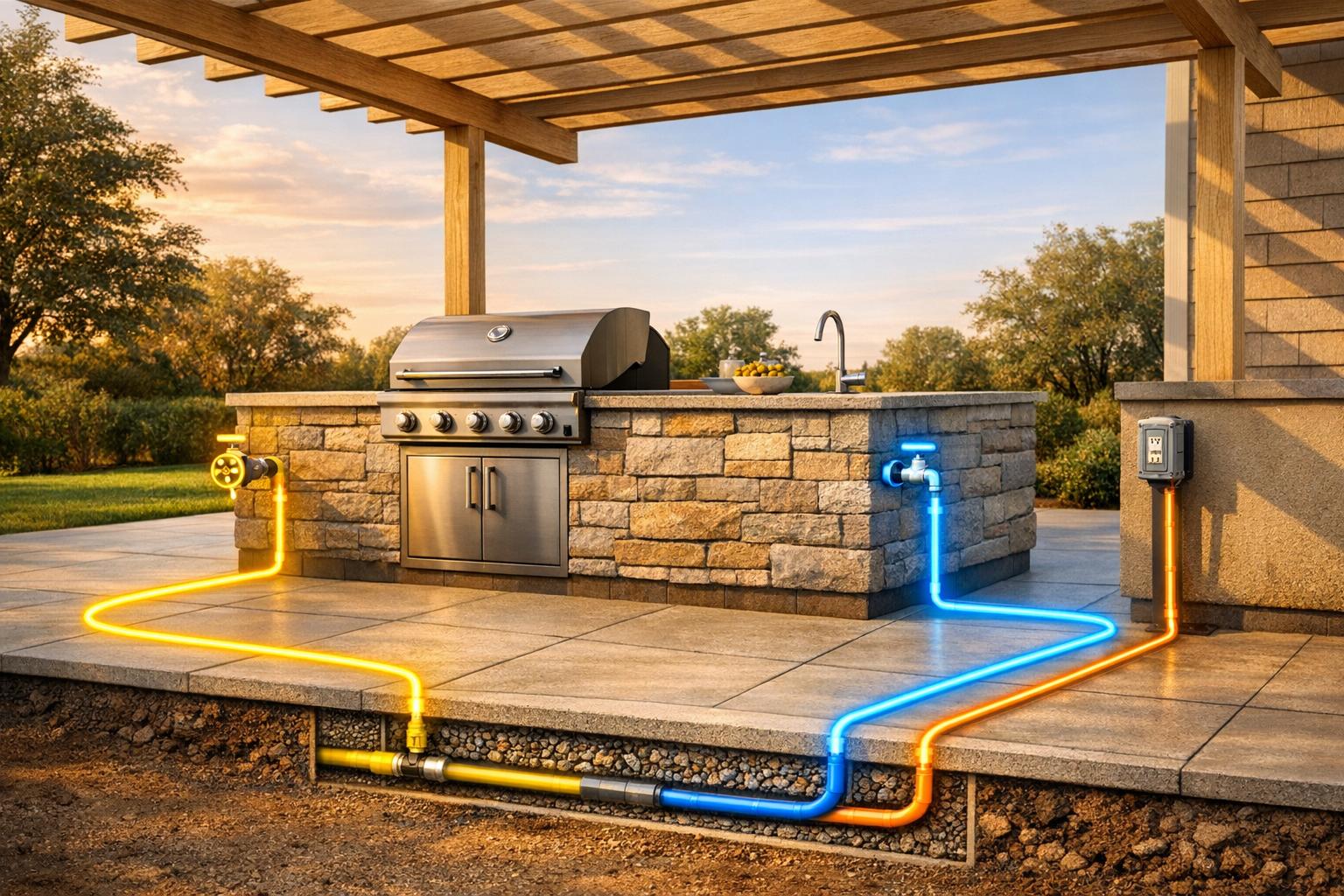 Outdoor Kitchen Utility Planning: Gas, Water, Electric