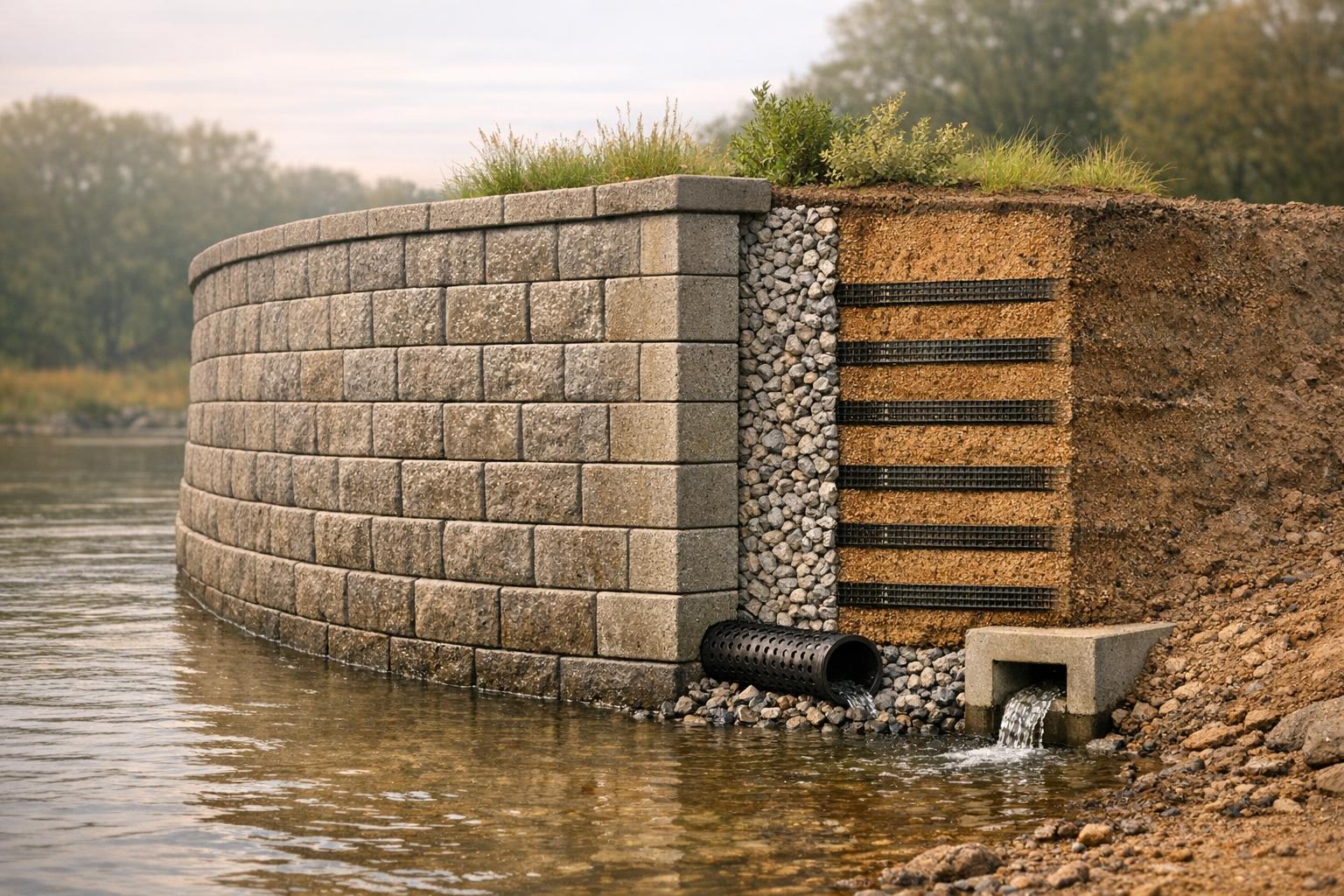 How MSE Retaining Walls Prevent Flooding