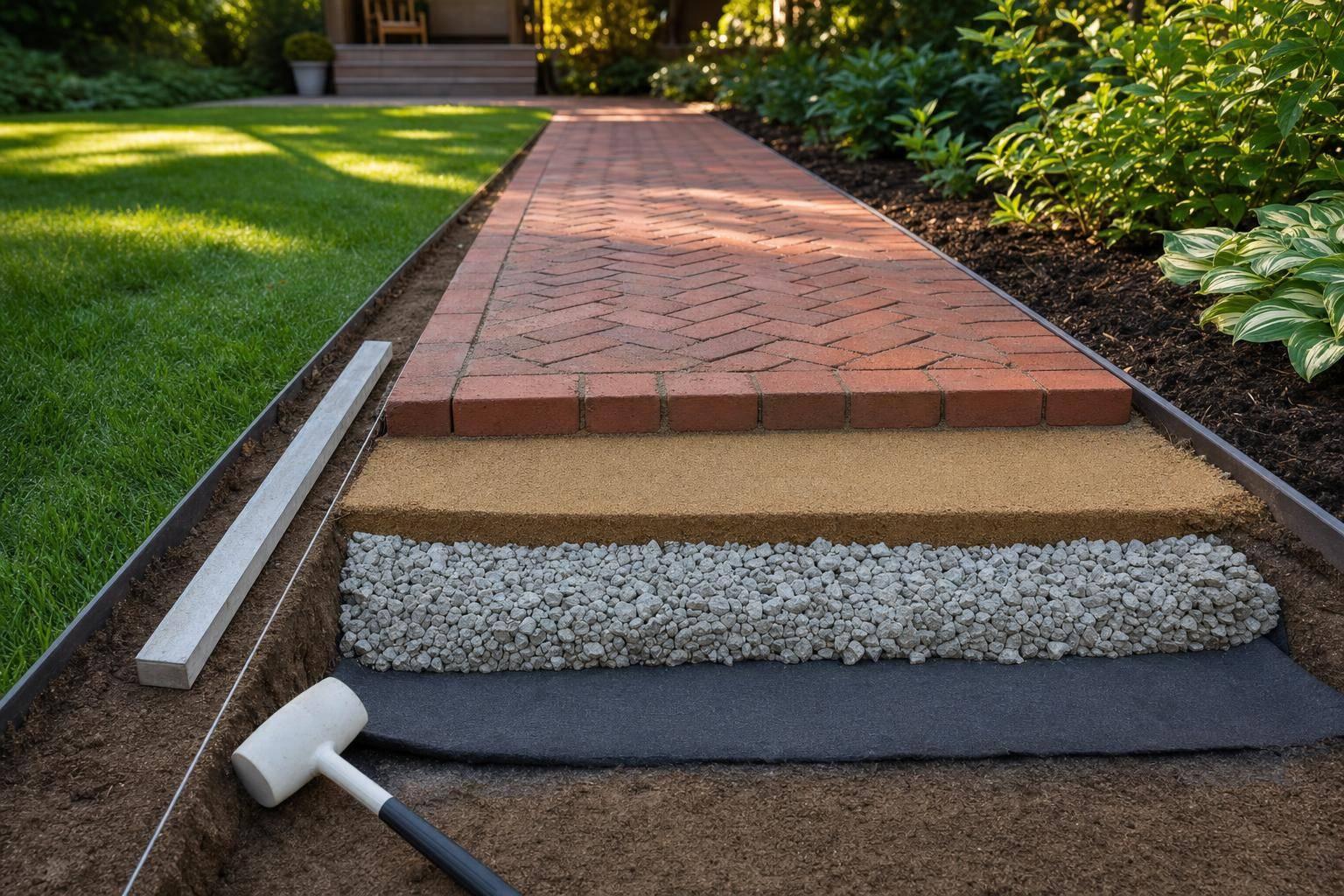 How to Lay Brick Pathways