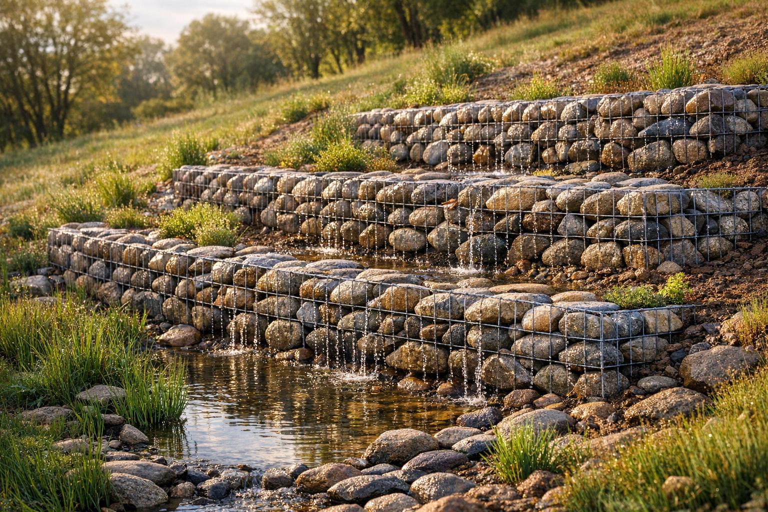 Eco-Friendly Slope Stabilization with Gabions