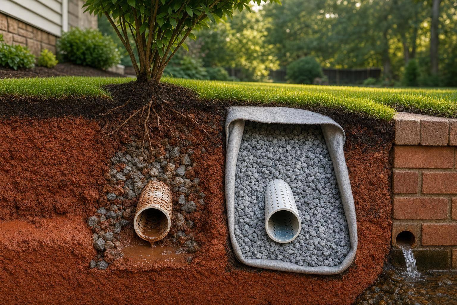 Why French Drains Clog in Maryland Clay Soil