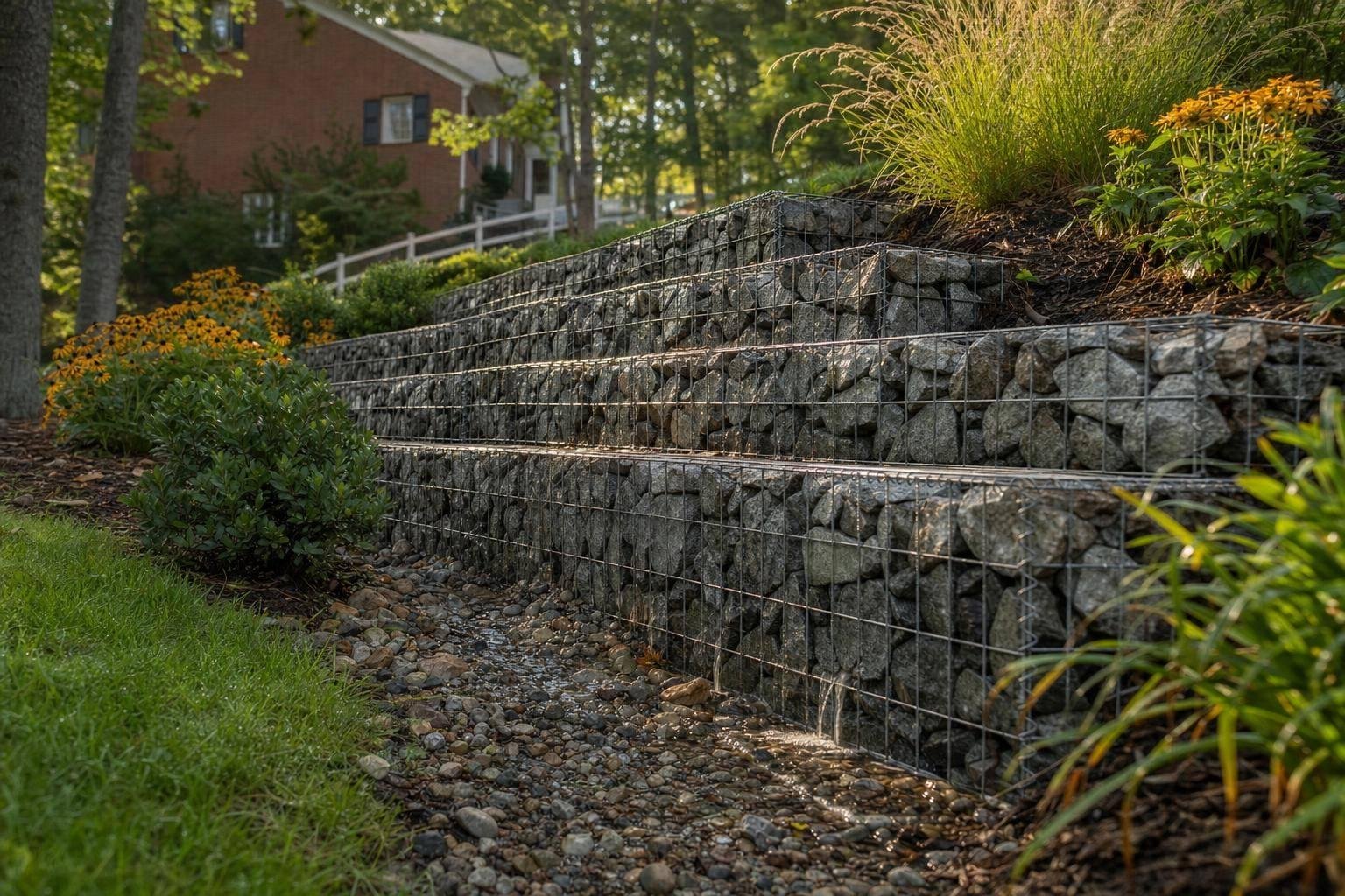 Gabion Walls for Erosion Control in Maryland Yards