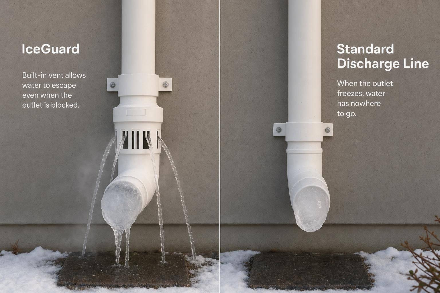 IceGuard vs. Standard Discharge Lines