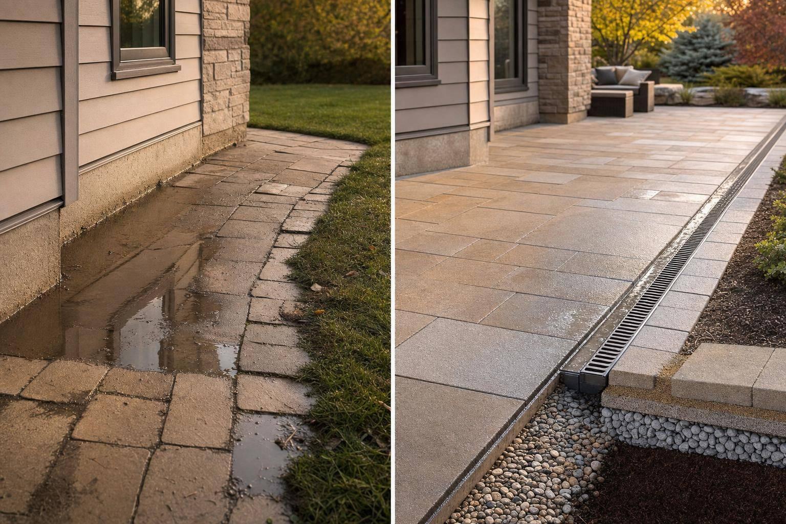 Patio Drainage Mistakes vs. Proper Techniques