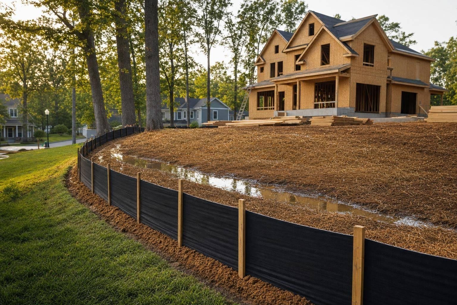 Maryland Silt Fence Uses for Home Sites