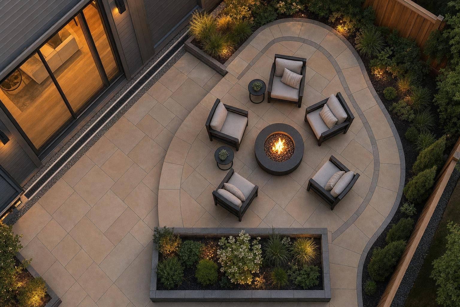 How Fire Pit Integration Shapes Patio Layout