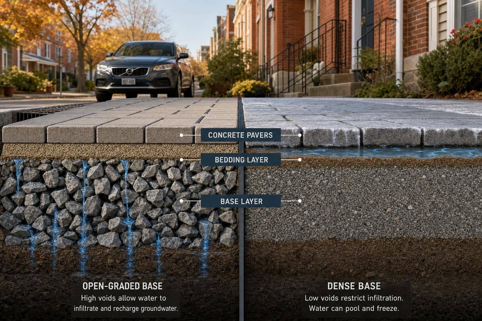 Open-Graded Base vs Dense Base: Maryland Guide