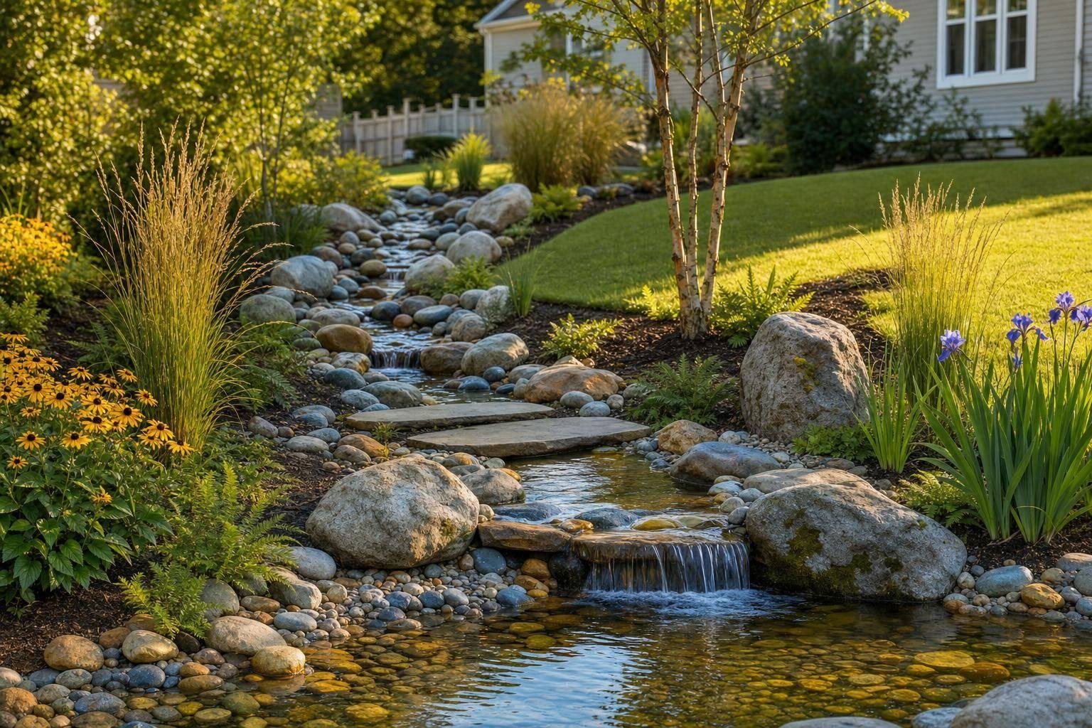 12 Natural Stone Stream Designs for Maryland Yards