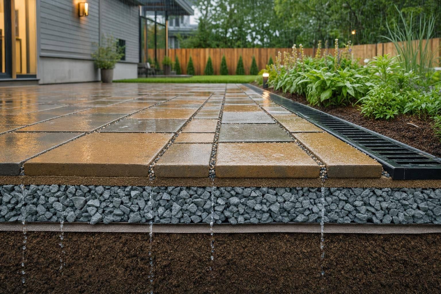 How Permeable Patios Help Wet Yards