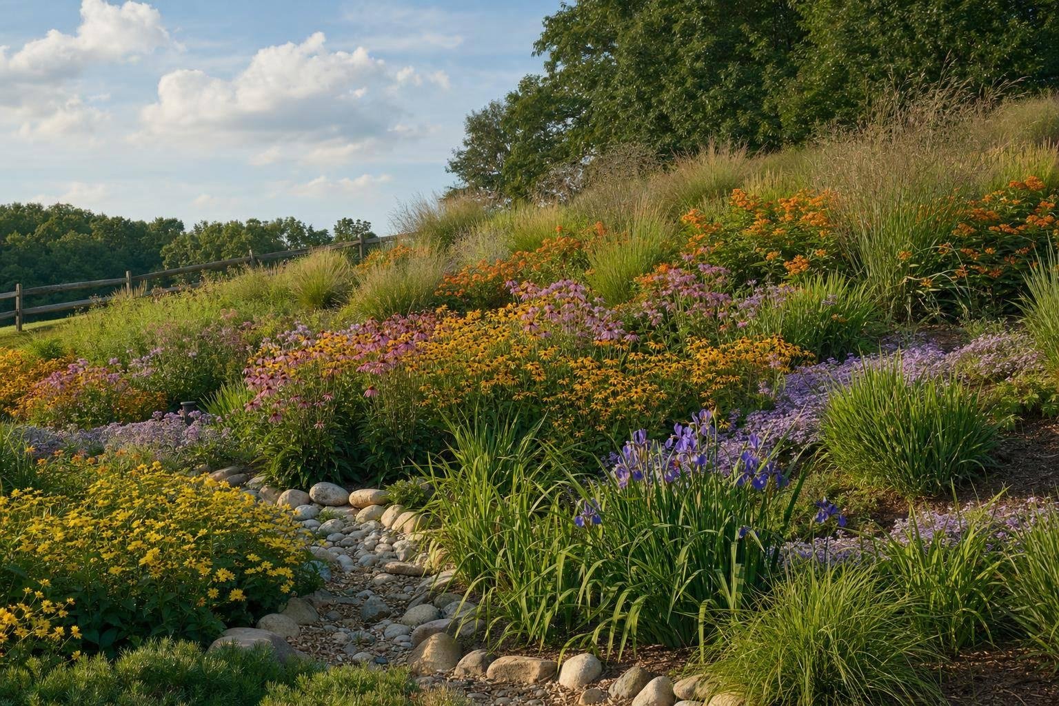 Native Wildflowers for Sunny Slopes in Maryland