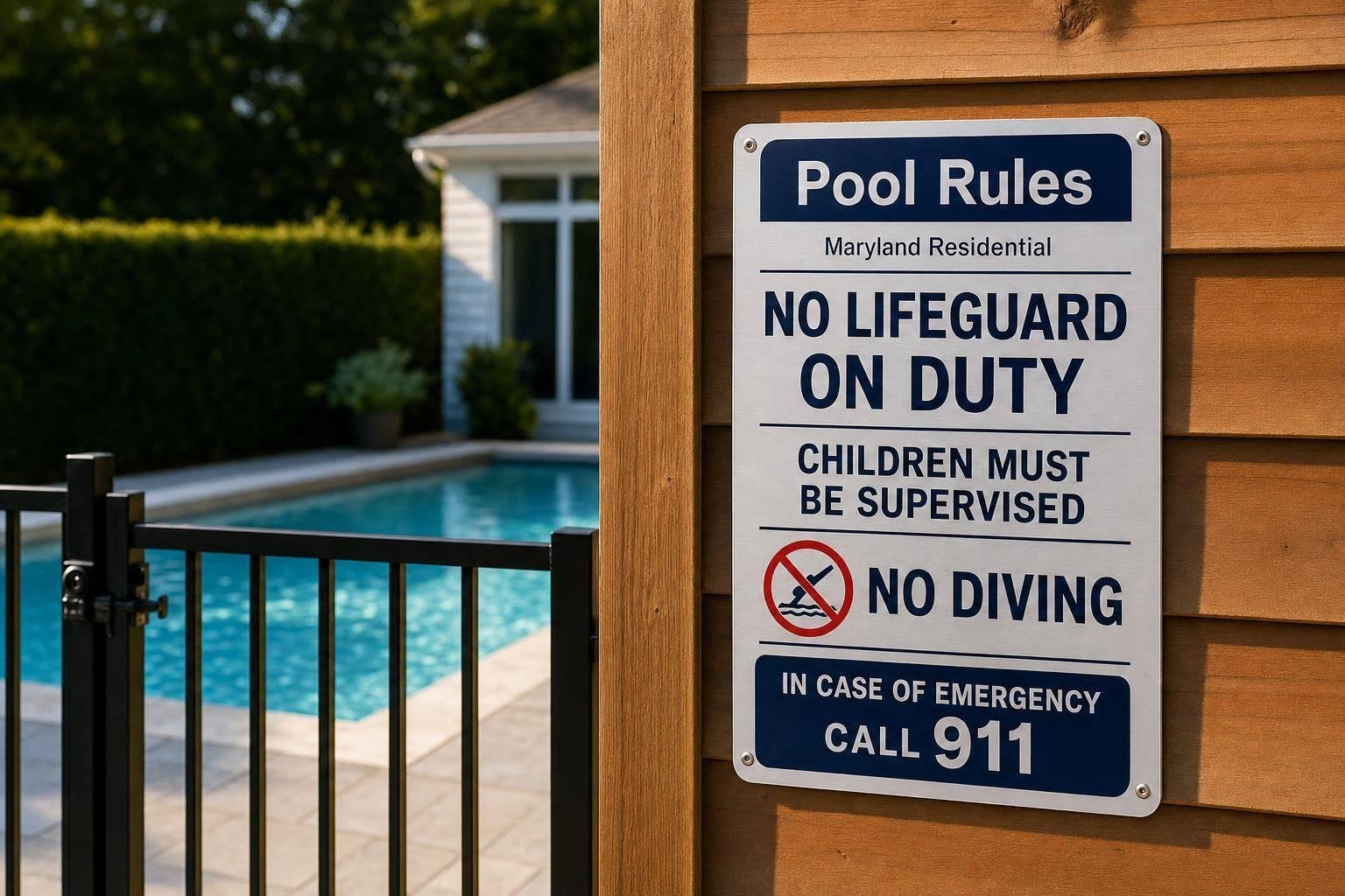 Residential Pool Signs In Maryland: Guide